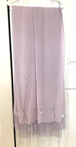 Vintage Silk Wrap Scarf Sheer Shawl 22" W X 72"L - Picture 1 of 5