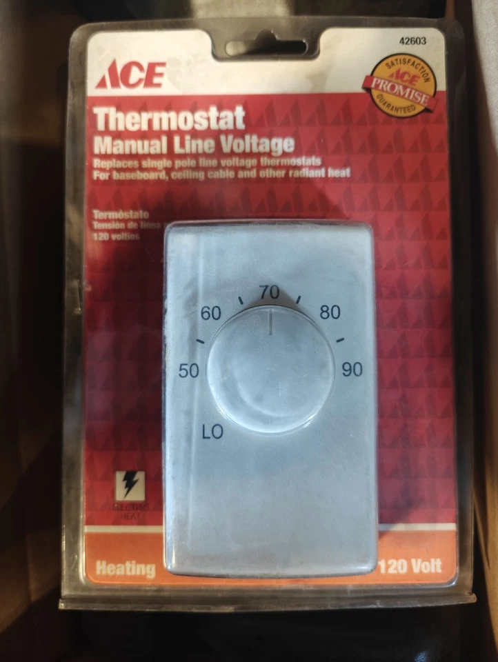 ACE 42603 Heating Thermostat Manual Line Voltage 120V - Image 1 of 1