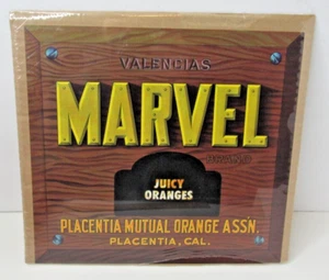 Vintage Deko Obstkiste Box Etikett Valencias Marvel Orangen Placentia FC5 - Bild 1 von 5