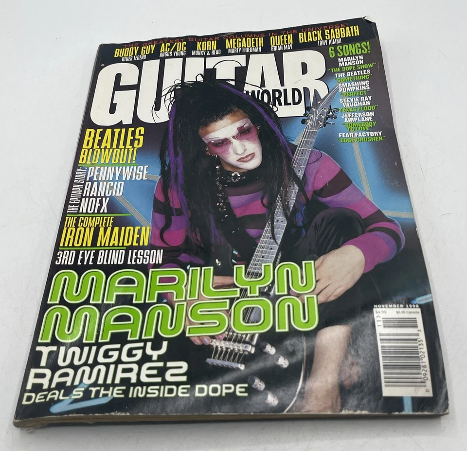 Guitar World Magazine Nov 1998 - Marilyn Manson - Beatles - Smashing Pumpkins Foto 1 de 3
