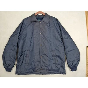 Vintage Weather Breaker Navy Blue Lined Jacket Mens L - Picture 1 of 7