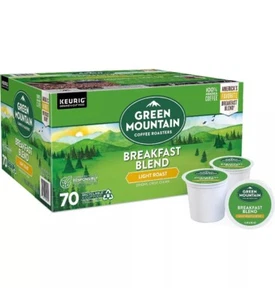 Green Mountain Breakfast Blend Light Roast Coffee Keurig K-Cup 70 Pod Exp 04/25 - Picture 1 of 1