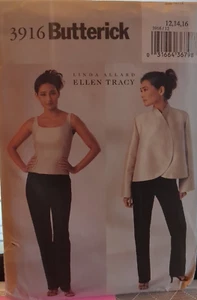 BUTTERICK Sewing Pattern #3916 Misses'/petite Jacket, top & pants sz 12-16 cut - Picture 1 of 5