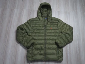 Polo Ralph Lauren Men’s Packable Hooded Puffer Jacket Size Small Men Olive - Picture 1 of 5