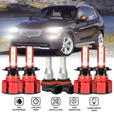 Se adapta a BMW X1 X3 320i -6x H7 H7 H11 faros LED haz alto/bajo y bombillas antiniebla Foto 1 de 4
