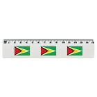 'Guyana Flag' White Plastic Ruler (Rl023923)
