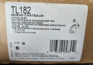 Moen TL182 Chateau Chrome Lever Posi-Temp Single Handle Shower Faucet Trim Kit - Picture 1 of 5