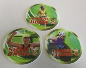 Coles Olympic Tokens - Lucky 8 - Raelene Boyle, Susie O'Neill and Louise Sauvage - Picture 1 of 8