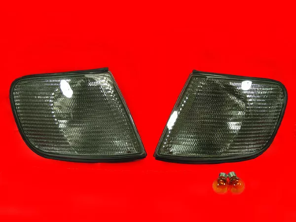 DEPO Pair of Euro Smoke Corner Lights Lamps For 1992-1994 Audi 100 & S4 4D/5D - Image 1 of 1