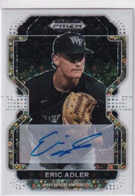 2022 Prizm Draft Picks - Eric Adler #PDP191 (AU, RC) White Donut Circles /50 - Image 1 of 2