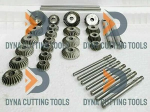 33x VALVE SEAT CUTTER SET HIGH CARBON STEEL 1.3/16" TO 2.1/8" 45 + 30 +70 Degree - Picture 1 of 8