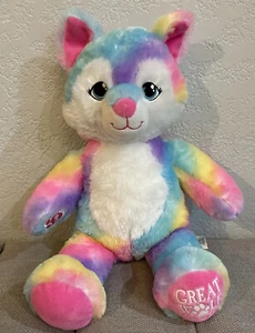 17" Build A Bear Great Wolf Lodge EXCLUSIVO ARCO IRIS Peluche Edición Limitada Relleno BAB An - Imagen 1 de 5
