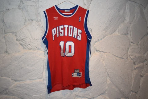 ADIDAS DETROIT PISTONS NBA RODMAN #10 XXL LENGTH+2 AUTHENTIC JERSEY  (HDN30) Cover