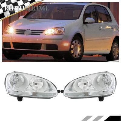 Faros halógenos cromados diestros+derechos para Volkswagen Rabbit 2006-2009 y Jetta 2005-2010 Foto 1 de 4