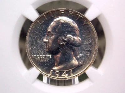 1941 Washington Silver PROOF Quarter 25c NGC PF65 #016 ECC&C, Inc. - Image 1 of 4