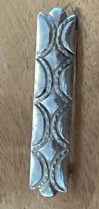 Spilla da bar fatta a mano Made in Germany martellata S argento 925 conte 2”Wx10mm vintage - Foto 1 di 6