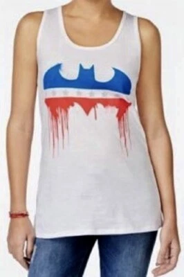 Camiseta sin mangas Batman para mujer gráfica blanca talla XS Foto 1 de 4