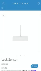 INSTEON Leak Sensor 2852-222 New NIB - Picture 1 of 3
