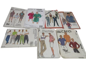 80s Vtg MENS Pattern Simplicity 7990 5677 8048 9739 Butterick 5228 Shirt + - Picture 1 of 12