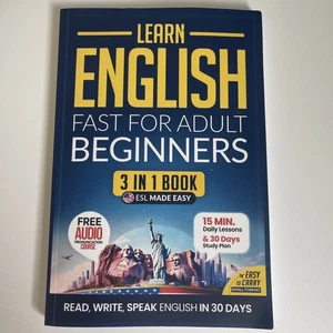 Learn English Fast for Adult Beginners – ESL Certified Workbook New Book - Bild 1 von 3