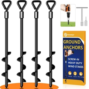 Bodenanker zum Einschrauben Zeltpfähle Schwerlast Trampolinpfähle starker Wind, ... - Bild 1 von 8