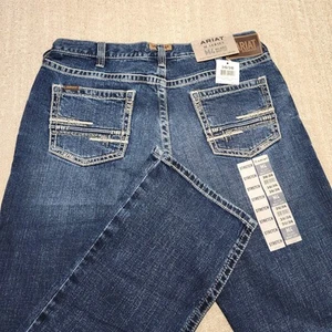 Ariat M4 Jeans Men 36x36 Relaxed Bootcut Turnout Stackable Denim Cowboy Rodeo - Picture 1 of 8