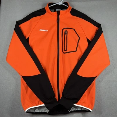 Bergrisar Long Sleeve Full Zip Cycling Jacket Men’s XL Shirt Orange Highlight - Image 1 of 4