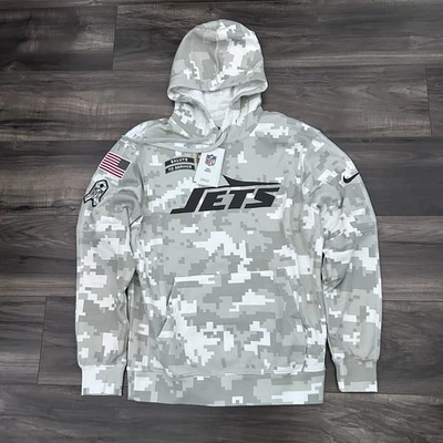 Auténtica sudadera con capucha pulóver Nike New York Jets Salute to Service para hombre talla 2XL $100 Foto 1 de 4