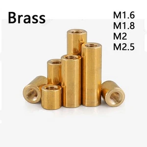 Brass Lengthen Round Nuts Standoff Spacer Pillar M1.6 M1.8 M2 M2.5 - Picture 1 of 11