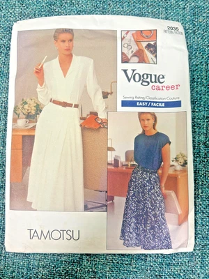 FREE SHIP! 2035 Vogue Career Tamotsu Sz 8, 10, and 12 Patterns - Image 1 of 2