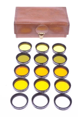 ✅ KINOPTIK FILTER SET 32MM SCREW WRATTEN PROTECTION GREEN YELLOW 2X DIF ORANGE - Image 1 of 4