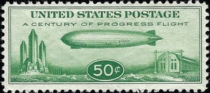 US Scott #C18 MNH OG XF 50 Cent 1932 Zeppelin Air Mail Stamp CV 75.00 - Picture 1 of 2