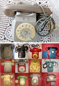 gr3- TELEFONO FISSO SIP A DISCO, COLORE GRIGIO, anni 70 e altri vintage - Foto 1 di 23