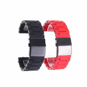 28mm Rubber Steel Watch Band for Diesel DZ7370 DZ7470 DZ4289 DZ7395 DZ7430 - Picture 1 of 12