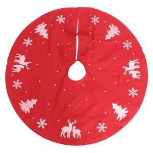 1pc Knitting Wool 3d Deer Pattern Christmas Tree Dress for Decor - Picture 1 of 12