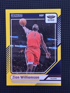 Zion Williamson [Yellow Flood] #129 2024 Panini Donruss New Orleans Pelicans - Picture 1 of 2