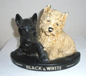 Vintage Black & White Scotch Whisky Scottie & Westie Dog Pub Advertising Model - Picture 1 of 9