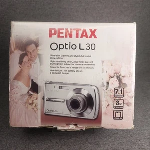 Pentax Optio L30 7.1MP Compact Digital Camera Silver Tested No Battery - Picture 1 of 24