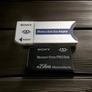 256MB Sony Memory Stick Pro Duo Card + Adapter For CyberShot Camera 256 MB - Picture 1 of 1