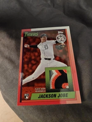 2025 Topps Update Series - 1990 Topps Baseball Relics 1/5 Jackson Jobe #90RU-JJ - Image 1 of 3