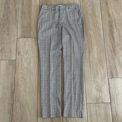 Calvin Klein Geometric Pattern Pleated Buisness Cotton Pants Size: 6 - Image 1 of 4