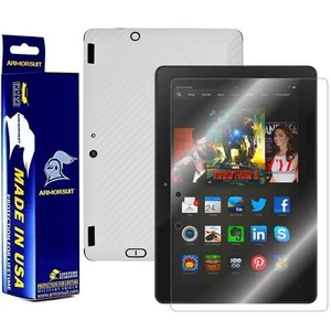 ArmorSuit Amazon Kindle Fire HDX 8.9 Screen Protector + White Carbon Fiber USA - Picture 1 of 6