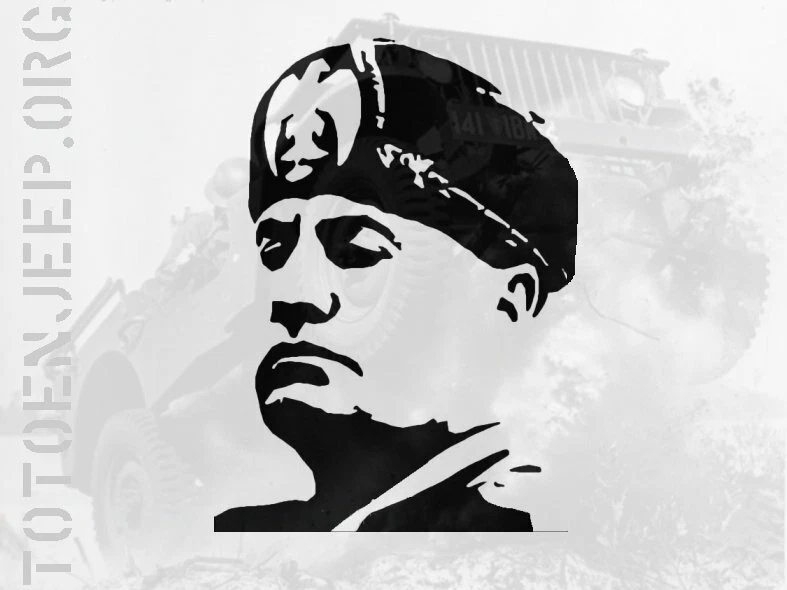 POCHOIR STENCIL MARQUAGE MUSSOLINI 14CM . jeep willys dodge - Image 1 of 1