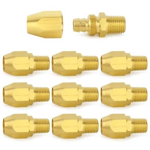 Brass Pneumatics Reusable Replacement Fitting,Hose-End Repair Fitting 3/8" ID... - Picture 1 of 7