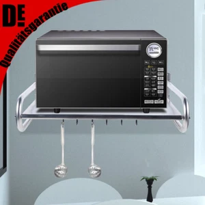 Soporte para microondas de acero inoxidable Soporte para microondas Soporte de pared Estante para hasta 30 kg - Imagen 1 de 7