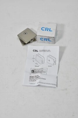 CRL Brushed NIckel Hole-In-Glass Style Wall Mount Clamp Heavy Duty BCU4BN - Image 1 of 4