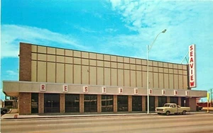 RESTAURANTE COKINS SEAVIEW, GALVESTON, TEXAS, POSTAL VINTAGE - Imagen 1 de 2