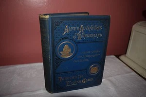 RARE 1883 ALICE'S ADVENTURES IN WONDERLAND-THROUGH THE LOOKING GLASS - Imagen 1 de 11