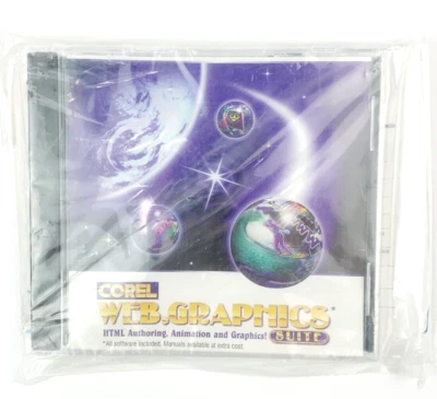 Corel Web Graphics Suite CD-Rom Windows 3.1 95 Game Jewel Case New Sealed - Image 1 of 3