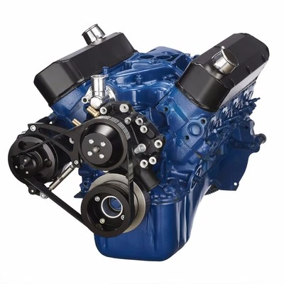 Black Ford 289 & 302 Serpentine Pulley Conversion Kit - Alternator Only SBF - Image 1 of 4